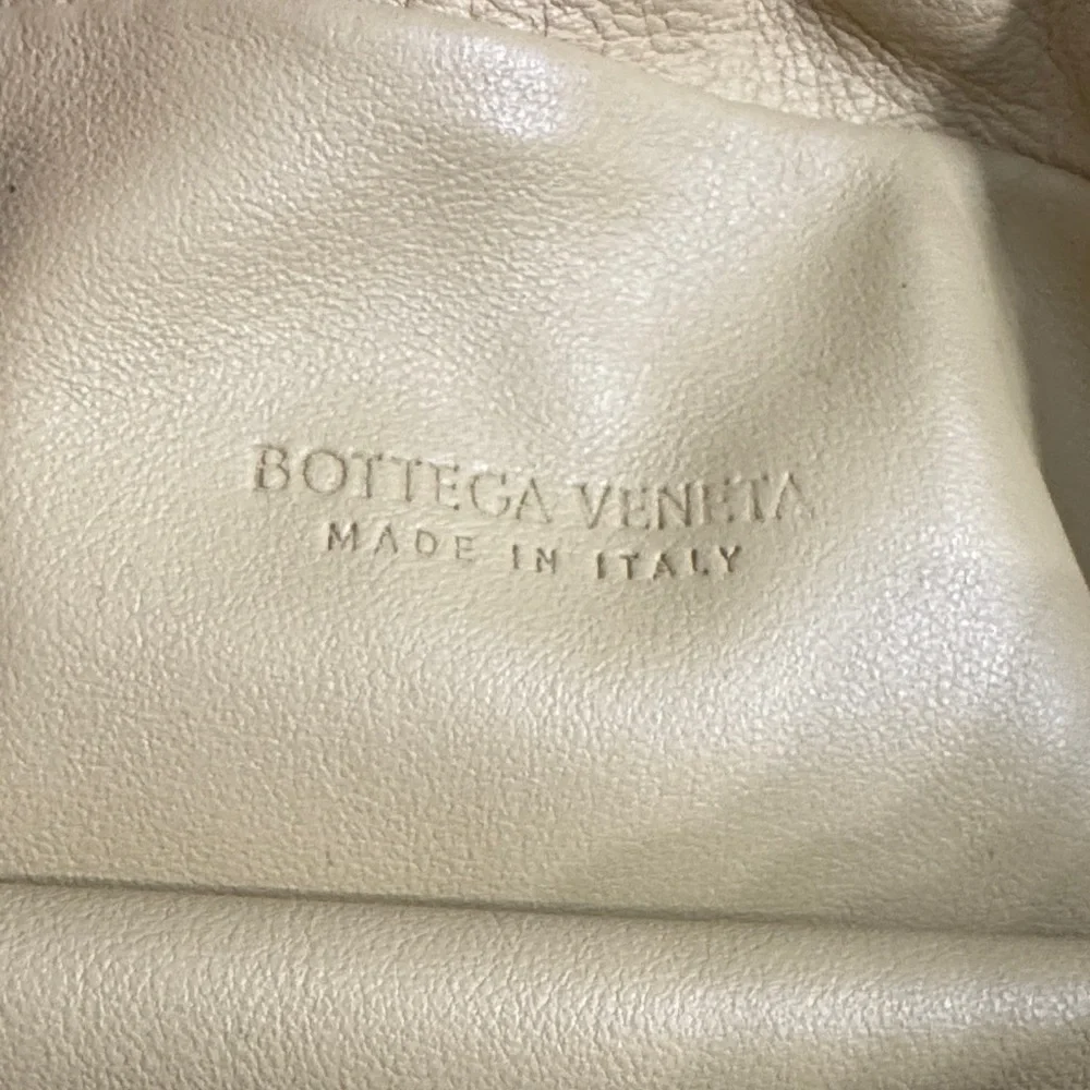 Bottega Veneta Pale Yellow Gathered Drawstring Wristlet